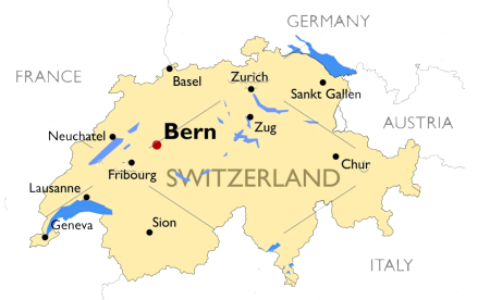 Map of Switzerland